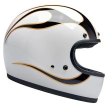 Biltwell - Biltwell Gringo gloss white black flames - M