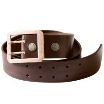 Helstons - Ceinture biker Double D cuir marron - 90