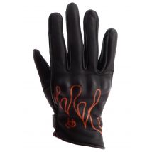 Helstons - Gants femme Rody air Lady été cuir noir orange - 6 / XXS
