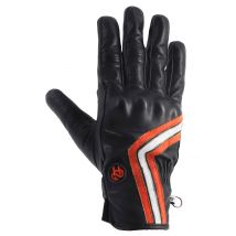 Helstons - Gants Line été cuir noir orange - 9 / M