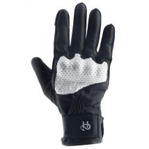 Helstons - Gants Néo air été cuir noir blanc - 10 / L