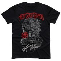 West Coast Choppers - Tee shirt Chief, solid black - M