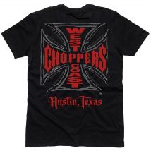 West Coast Choppers - Tee shirt Web cross solid black - 2 XL