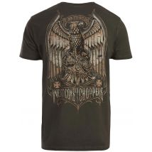 West Coast Choppers - Tee shirt Eagle Crest oil dye anthracite - 3 XL