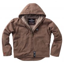 West Coast Choppers - Veste de travail toile marron doublée sherpa - XL