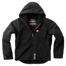 West Coast Choppers - Veste de travail toile noire doublée sherpa - XL