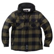 West Coast Choppers - Veste en flanelle Hell Bent vert olive - 3 XL