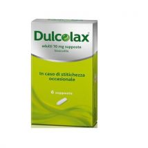 Dulcolax supposte per adulti contro la stitichezza occasionale 6 supposte 10 mg