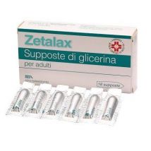 Zetalax supposte di glicerina per adulti contro la stitichezza 2,25g 18 supposte