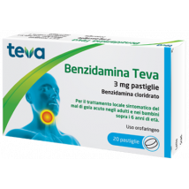 Benzidamina teva*20pastl 3mg