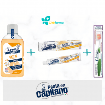 Pasta del capitano collutorio zenzero 400ml + dentifricio zenzero + spazzolino complete
