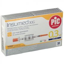 Pic insumed siringhe per insulina 0,3ml 30gaugex 8mm 30pezzi