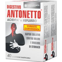 Digestivo antonetto acidita' e reflusso 80 compresse masticabili 2 astucci da 40 compresse