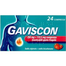 Gaviscon compresse per il bruciore di stomaco occasionale gusto fragola 24 compresse masticabili