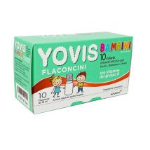 Yovis bambini 10 miliardi fermenti lattici per equilibrio flora batterica intestinale gusto fragola 10 flaconcini