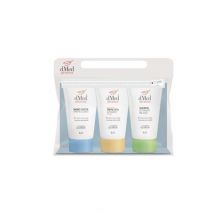 Dmed pharma travel kit bagno doccia 100ml + shampoo 100ml + crema seta 100ml