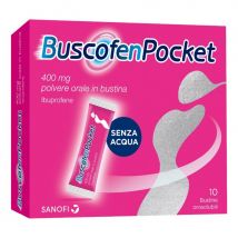 Buscofenpocket ibuprofene per dolori da ciclo 10 bustine orosolubili 400 mg