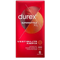 Durex supersottile xl profilattici vestibilità ampia 6 pezzi
