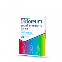 Dicloreum antinfiammatorio locale per mal di schiena 10 cerotti medicati 180 mg