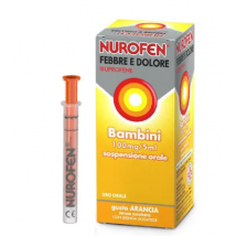 Nurofen febbre e dolore ibuprofene sciroppo per bambini 3+ mesi gusto arancia 150ml 100mg/5ml