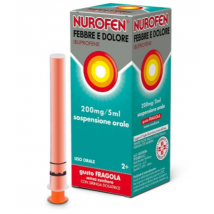Nurofen febbre e dolore ibuprofene sciroppo per bambini 2+ anni gusto fragola 100ml 200mg/5ml