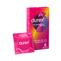 Durex pleasure max profilattici con nervature extra stimolanti 6 pezzi