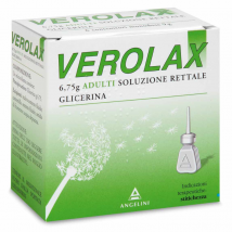 Verolax adulti soluzione rettale con glicerina per stitichezza 6 microclismi 6,75g