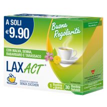 Lax Act bevanda solubile senza zuccheri per la regolarità intestinale 30 bustine