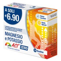 Magnesio e Potassio Act Zero Zuccheri contro stanchezza e affaticamento 14 bustine