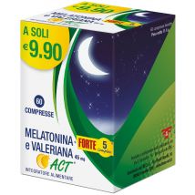 Melatonina Act 1 mg e Valeriana +5 Complex Forte 60 compresse