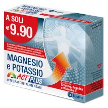 Magnesio e Potassio Act Plus contro stanchezza e affaticamento 14 bustine