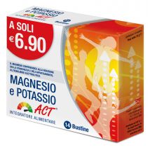 Magnesio e Potassio Act contro stanchezza e affaticamento 14 bustine