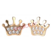 Bjt707 orecchini baby crown rg