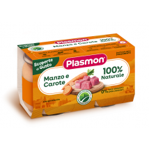 Plasmon omogeneizzato manzo e carote 2 vasetti da 120g