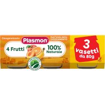 Plasmon omogeneizzato 4 frutti 3 vasetti da 80g