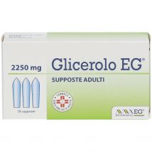 Glicerolo EG adulti 2250mg 18 supposte