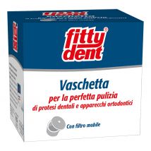 Fittydent vaschetta per la pulizia di protesi e apparecchi ortodontici