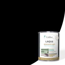 Peinture bois extérieur Noir 1L - Aspect velouté - Résine polyuréthane biosourcée - Colibri peinture