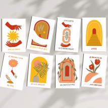 Coffret peinture au numéro Self love par Salut Irène - 8 cartes à peindre - Colibri Peinture
