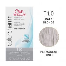 Wella Color Charm T10 Pale Blonde Permanent Liquid Hair Toner - Pale Ash Blonde, 2 packs of shade, No Thanks