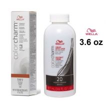 Wella Color Charm 5WV Cinnamon Permanent Gel Hair Colour - Cinnamon, 1 Hair Colour, 6%/20 Volume Developer (3.6oz)