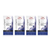 Wella Color Charm Permanent Liquid Hair Colour - 6AA - pack of 4