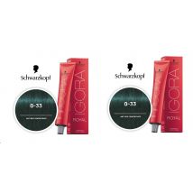 Schwarzkopf Igora Royal 0-33 Anti-Red Concentrate Permanent Color - 0-33 (2pks)