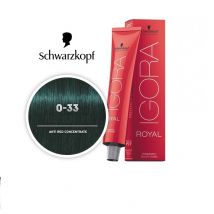 Schwarzkopf Igora Royal 0-33 Anti-Red Concentrate Permanent Color - 0-33 Anti-Red Concentrate