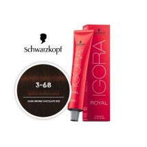 Schwarzkopf Igora Royal 3-68 Dark Brown Chocolate Red Permanent Color - 3-68 Dark Brown Auburn Red