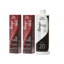 Wella Color Tango 3V Deep Plum Permanent Masque Haircolor - 3V(2)+Dev(Vol.20)16oz