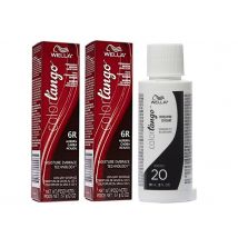 Wella Colortango 6R Auburn Permanent Hair Colour - 6R(2)+Dev(Vol.20)2oz