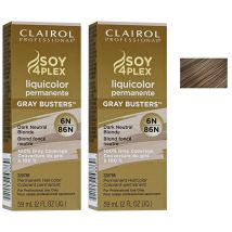 Clairol 6N Dark Neutral Blonde Permanent Hair Colour GRAY BUSTERS - 6N Dark Neutral Blonde - 2pcs