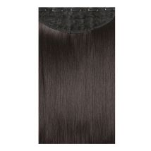 Dark Brown Synthetic Clip In Hair Extensions - 18 inches