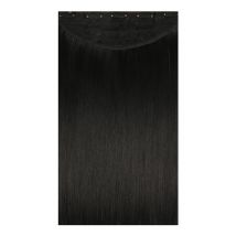 Jet Black Synthetic Clip In Hair Extensions - 24 inches